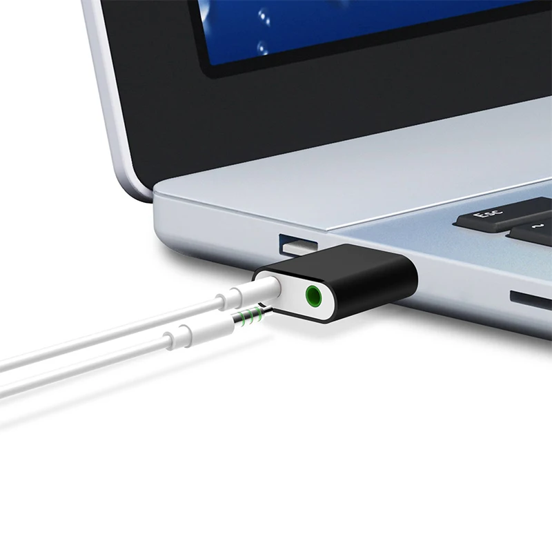 Звуковая карта 7.1 внешняя звуковая с разъемом USB и выходами 3 5 мм для наушников