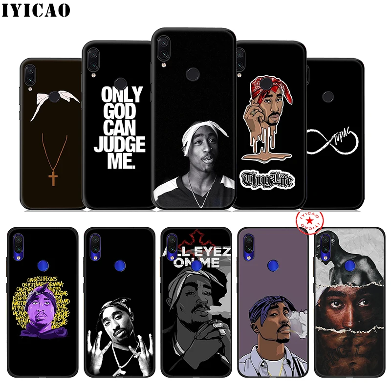 2Pac для телефона с изображением Тупака Шакура мягкий чехол Xiaomi Redmi Note 8 iPhone 7 6 Plus 5 iPad