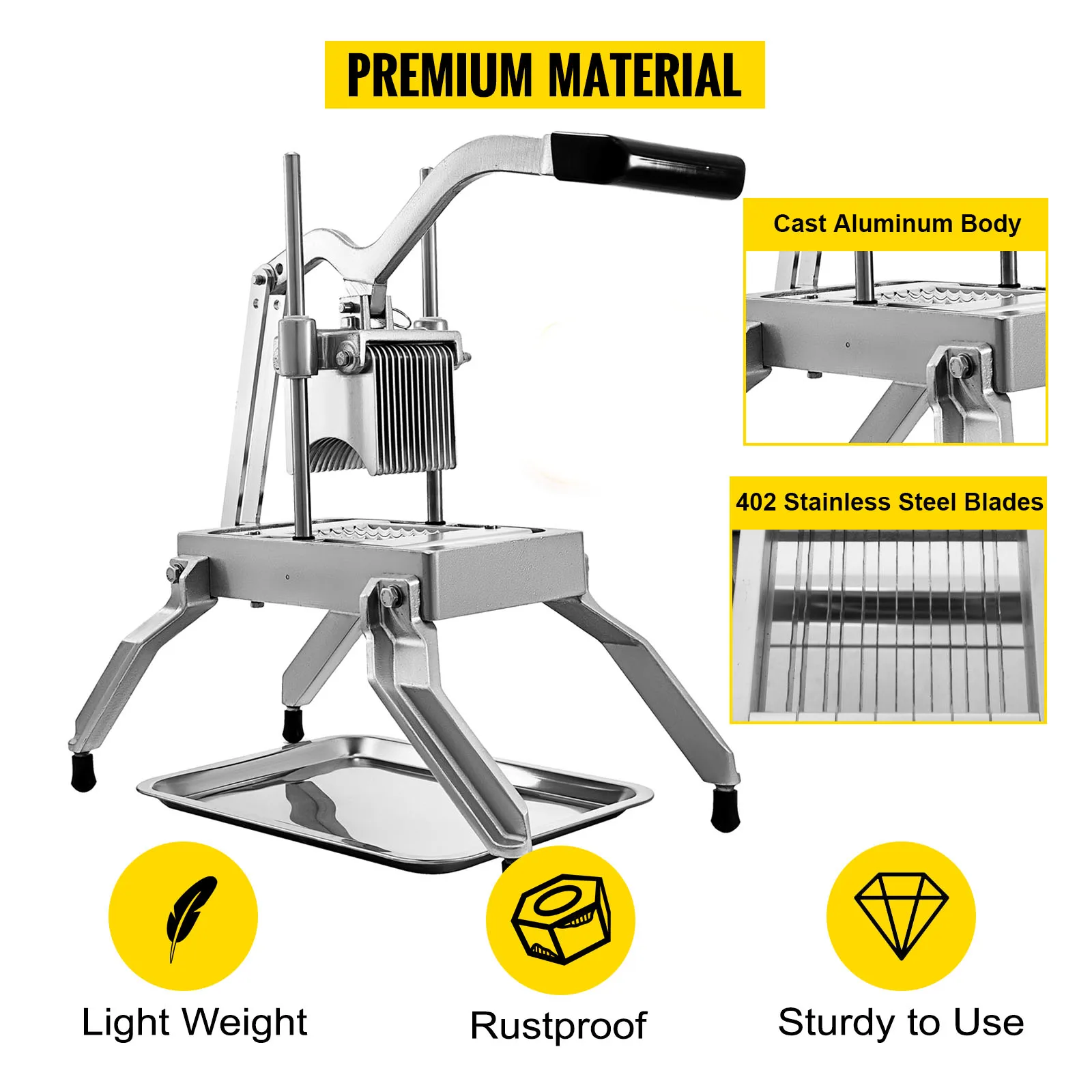 vevor commercial vegetable fruit slicer 4 8mm 6 4mm 9 5mm home potato tomato food dicer manual cutting machine kitchen gadgets free global shipping