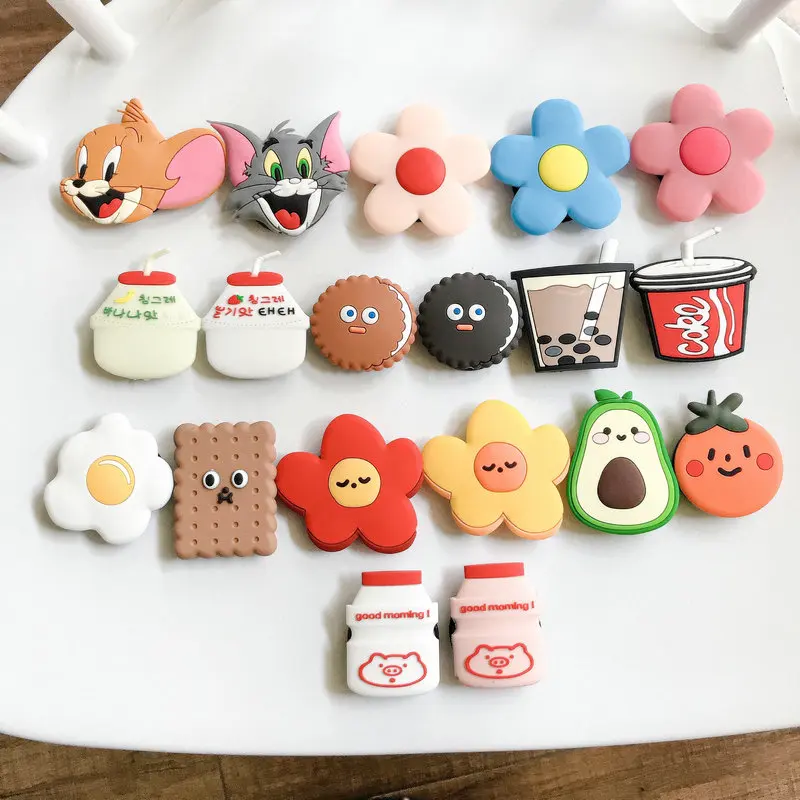 

NEW Cartoon Round Universal Mobile Phone Ring Holder Airbag Gasbag fold Stand Bracket Mount For iPhone 11 Samsung Huawei Xiaomi