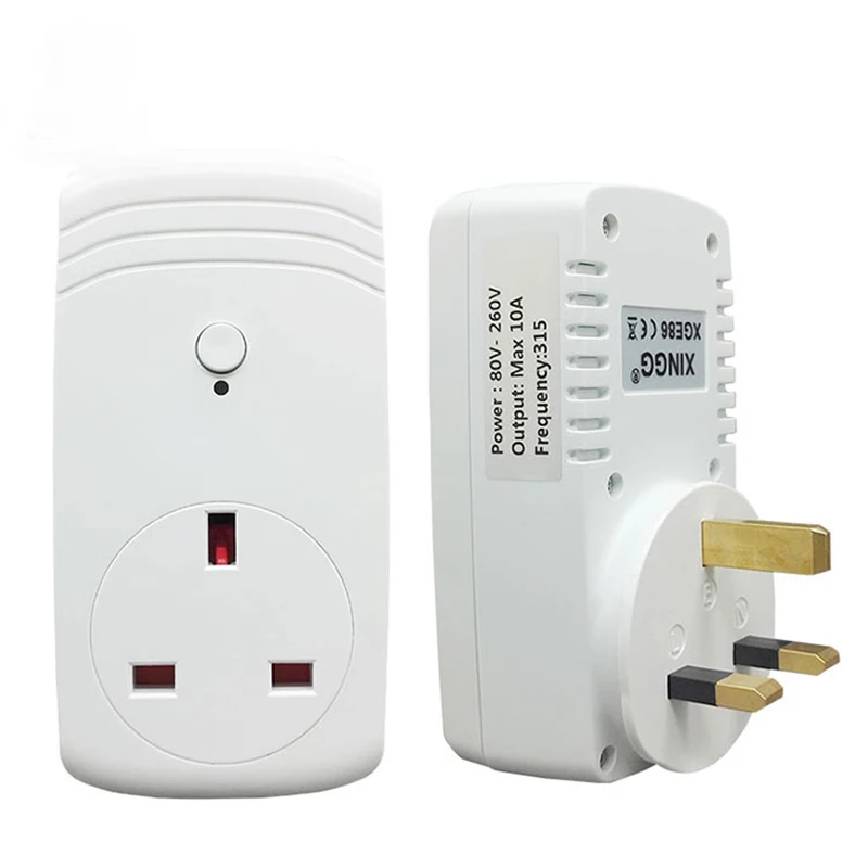 Штепсельная Вилка стандарта Великобритании разъем переходник RF 433 МГц