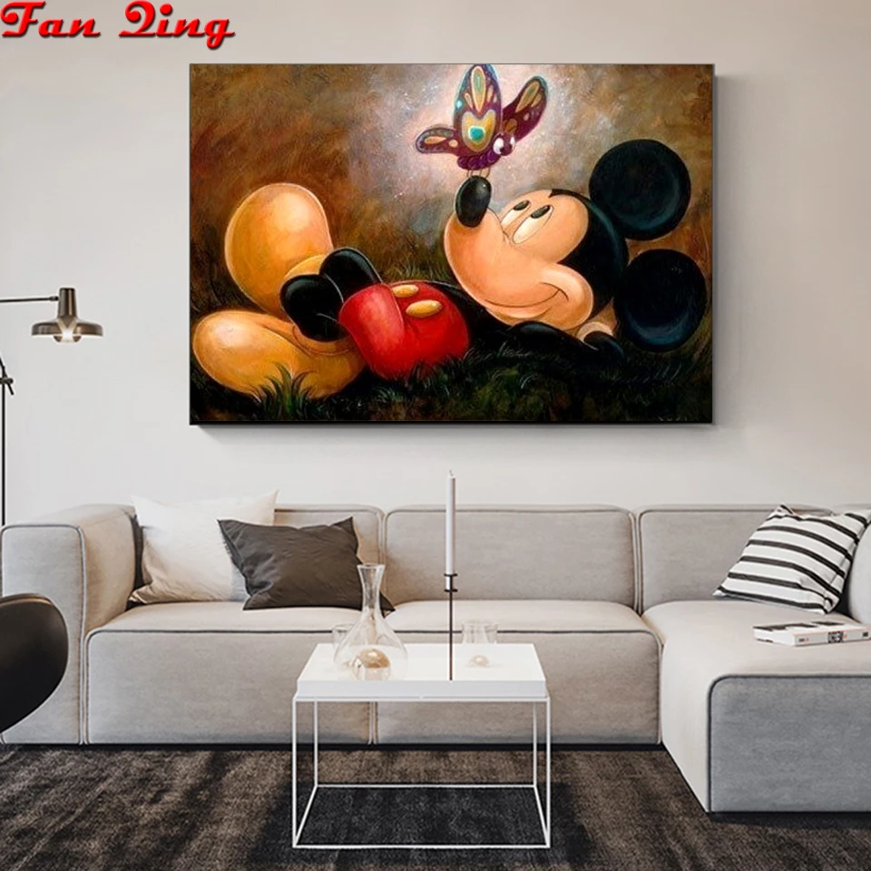 Алмазная вышивка сделай сам мультяшная мышь 5D алмазная живопись крестиком