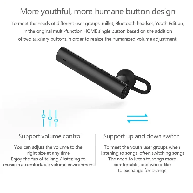 Bluetooth-гарнитура Xiaomi MI Youth Edition 5 0 дюйма 50 мА ч | Электроника