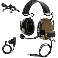 tactical shooting headset electronic pickup hearing protection comtacii headset arc helmet track adaptercb