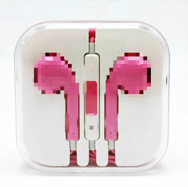 

Colorful in-Ear headphone Phone Accessories 3.5mm earphones headset earbuds with Mic Volume Control For iPhone 7 8 6 6s 5s