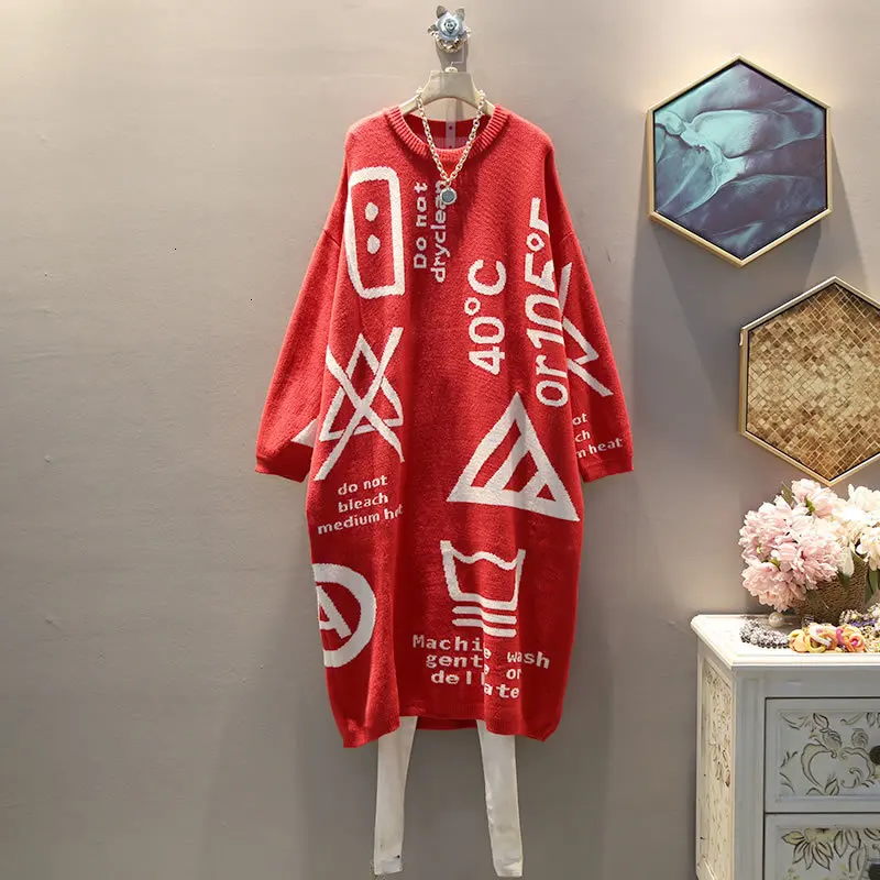Knitted Geometrical Sweater Women Pullover 2019 Autumn Letter Small Fresh O Neck Full Sleeve Casual Style L551 | Женская одежда