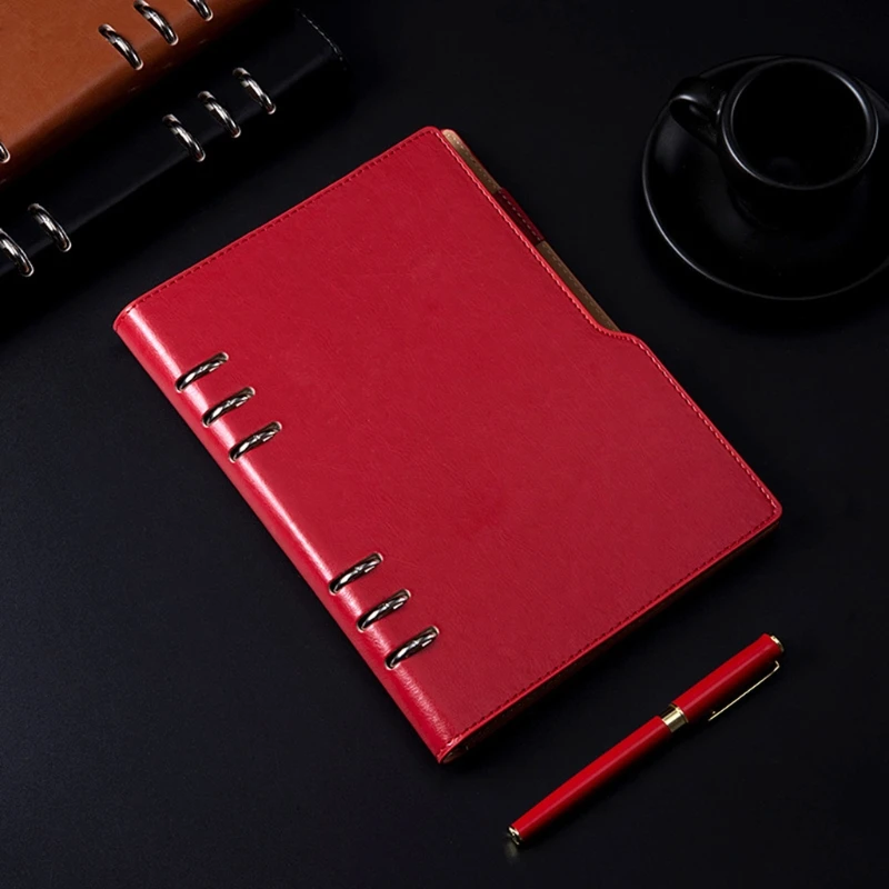 

A5PU Notebook Notepad Loose-leaf Diary Business Journal Planner Agenda Organizer
