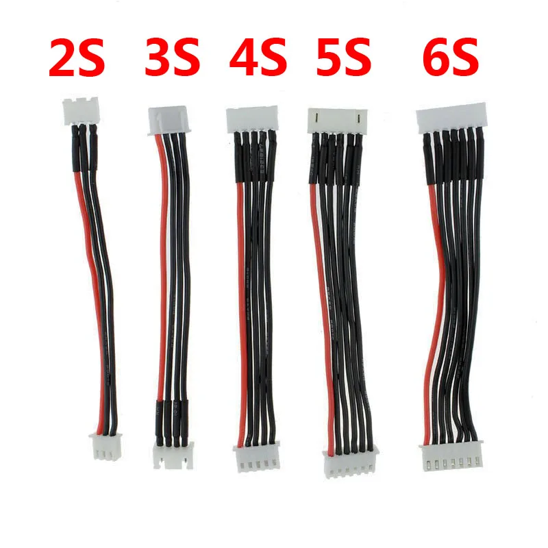 10 шт. Lipo Кабель зарядного устройства 11 см 2S 3S 4S 5S 6S 22AWG кабель мягкий силиконовый