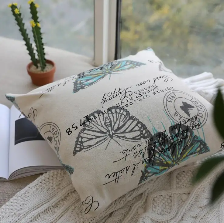 Хлопковая наволочка с принтом декоративные наволочки для дивана автомобильного