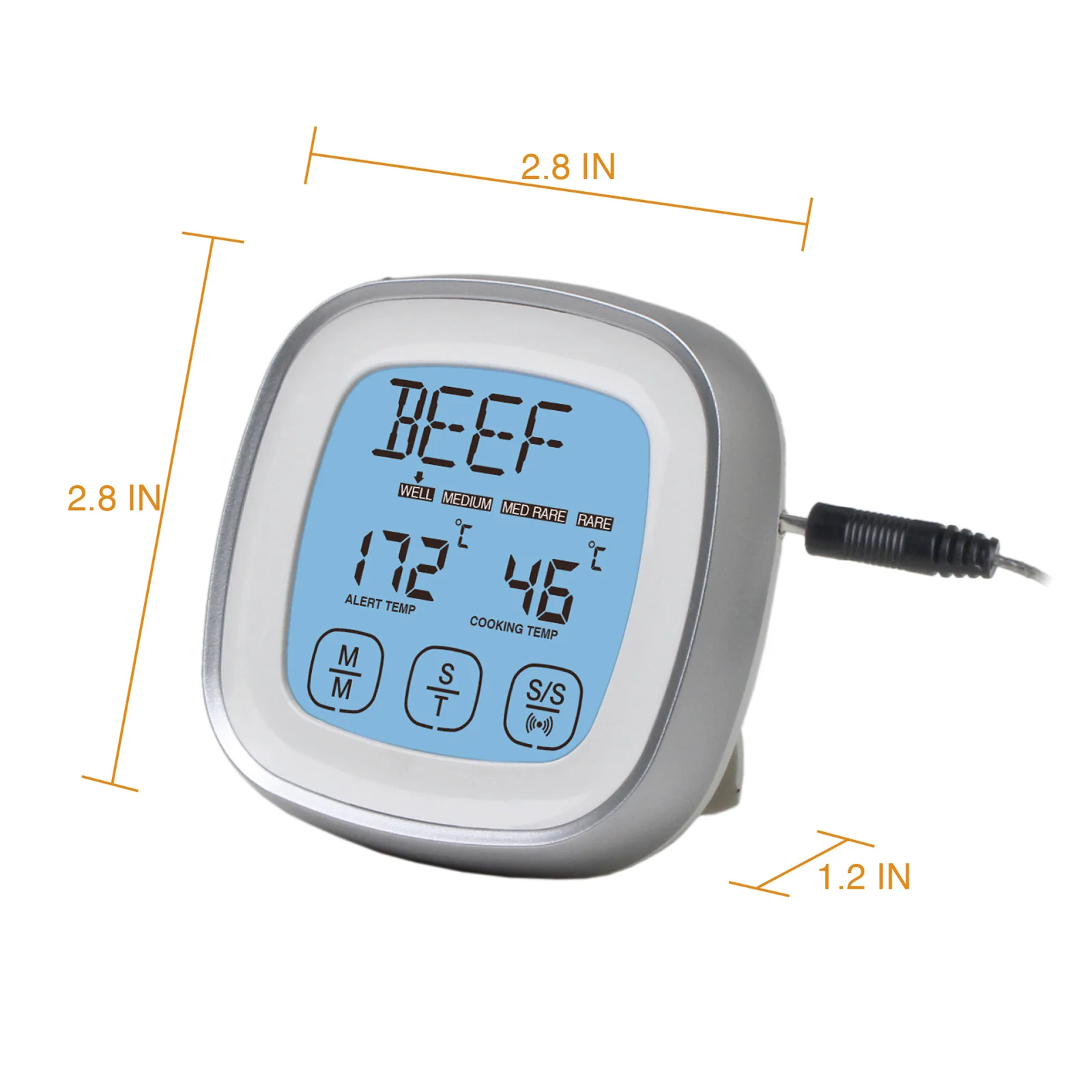 

Portable Wireless Kitchen Thermometer Multifunctional Digital Cooking Food Thermometer for Timeable Grilling Stock