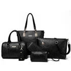 6 шт.компл. женские сумки-мессенджеры, модная винтажная сумка через плечо из искусственной кожи, сумка-тоут, крутая сумка, кожаные женские роскошные сумки