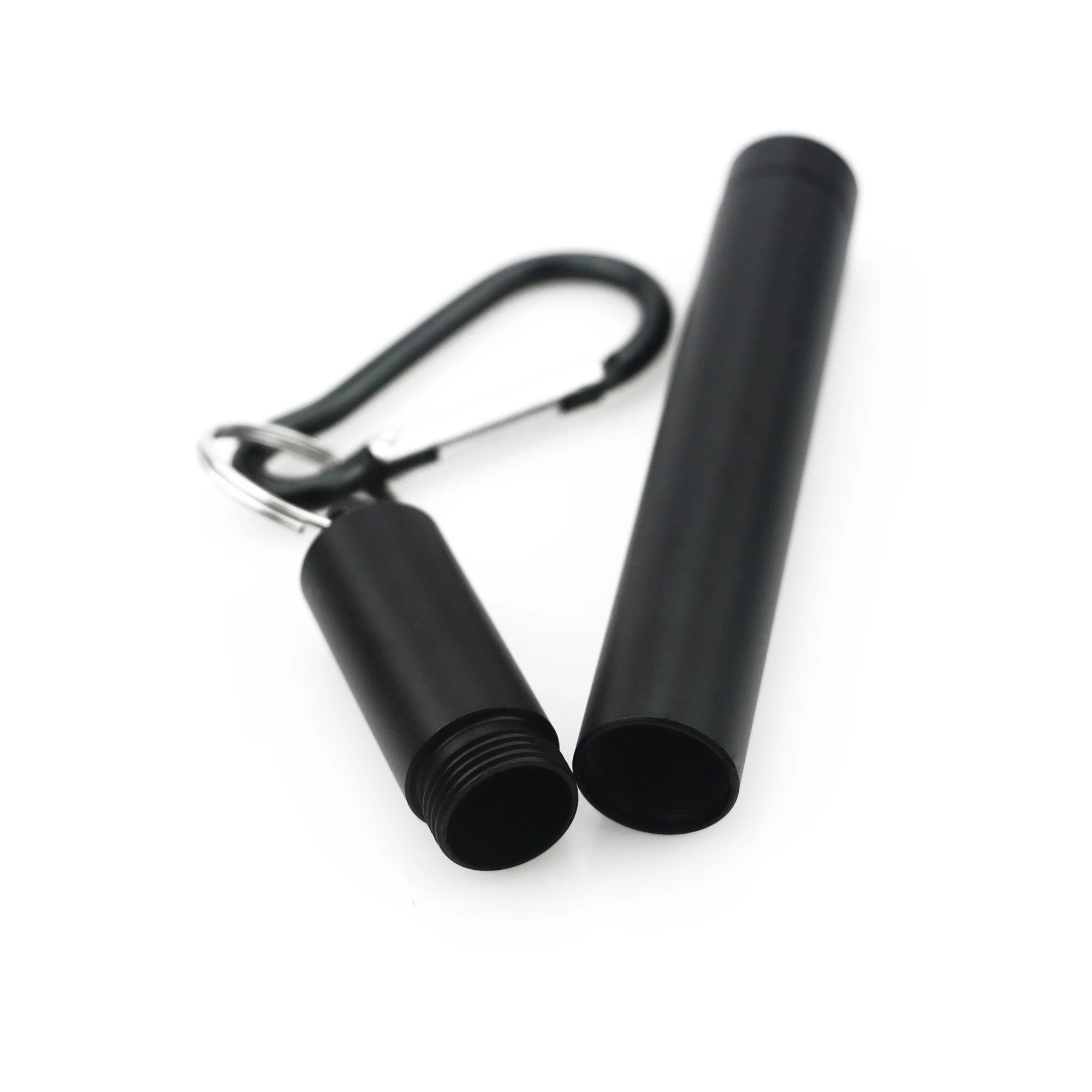 Металлический многоразовый складной сворачивающийся соломенный с чехлом брелок