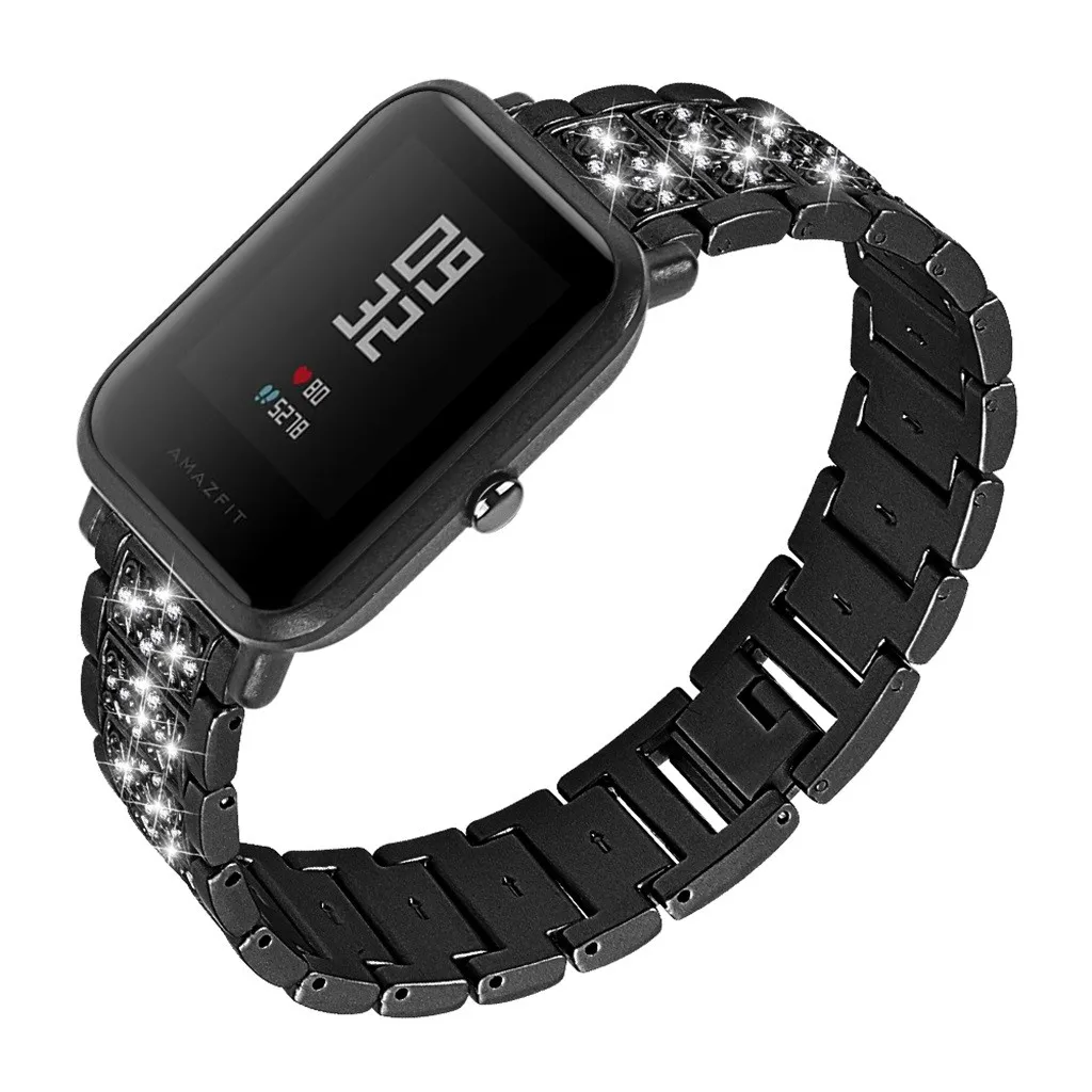 Металлический Кристальный ремешок для наручных часов Xiaomi Huami Amazfit Beep Youth Watch