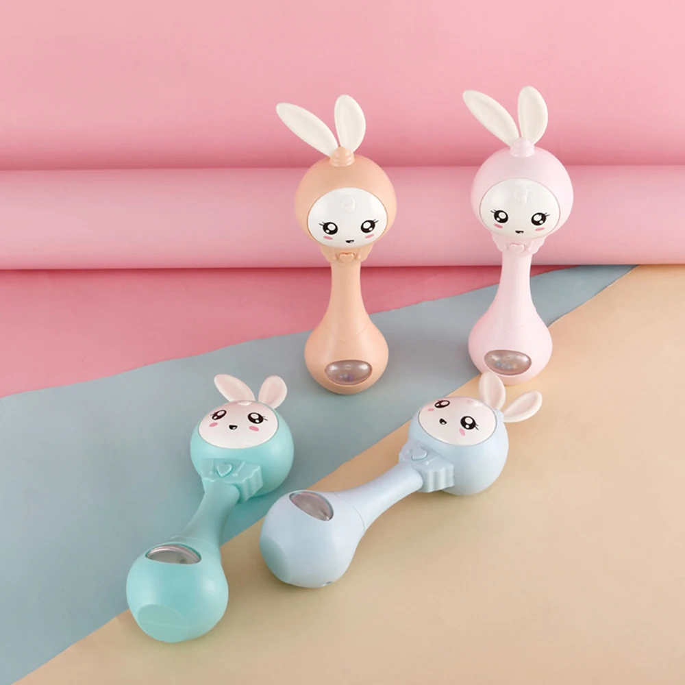 Детские игрушки Музыкальный светильник прорезыватель погремушка ритмичная