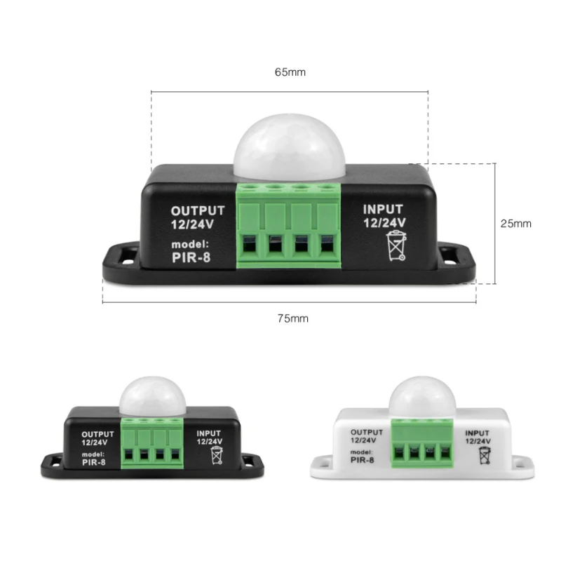 

PIR Motion Sensor Light Switch DC 21V-32V Automatic Human Body Infrared Motion Sensor Switch For LED Strip Light