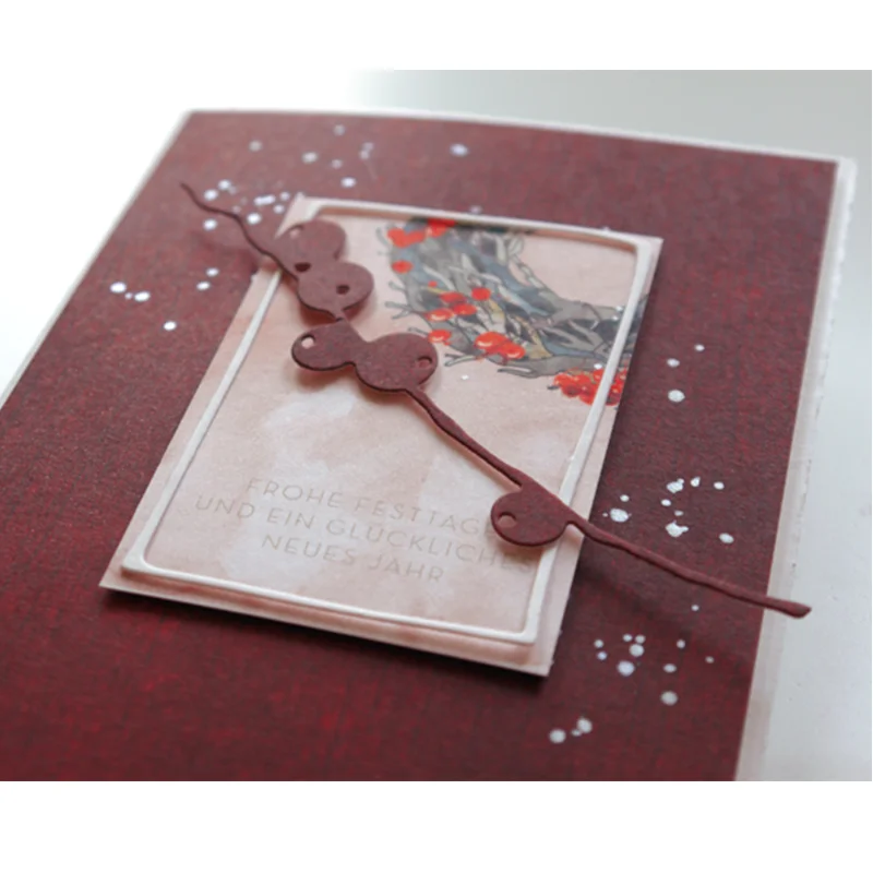 Металлические Вырубные штампы в виде ягод и ветвей декоративные для рукоделия