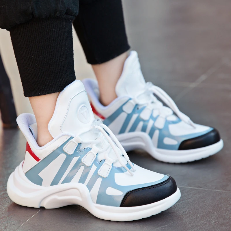 Детская обувь дизайнерские кроссовки на массивной подошве повседневная плоской