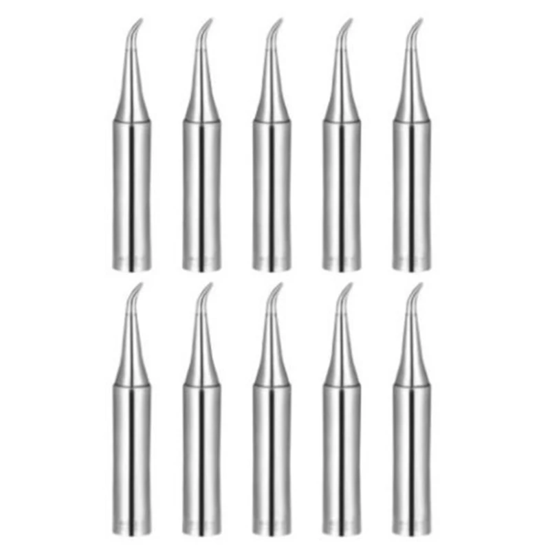 

Soldering Iron Tips 4mm x 6.5mm Curve Tip Edge Replacement for Solder Station Tip 900M-T-IS Silver 10Pcs