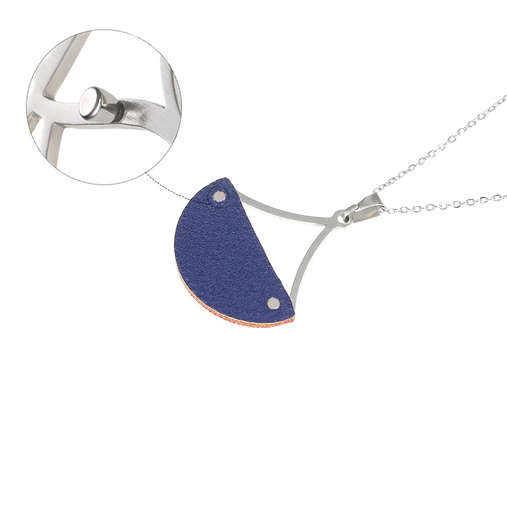 Cremo Fan Pendant Steel Chain Necklace Les Reversible Leather Charm For Women Simple Necklaces &amp | Украшения и аксессуары