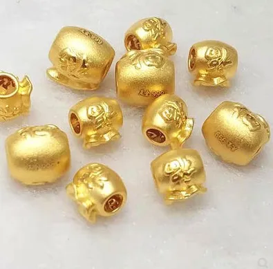 

24k pure gold beads 999 gold bracelet for women jewelry accessary