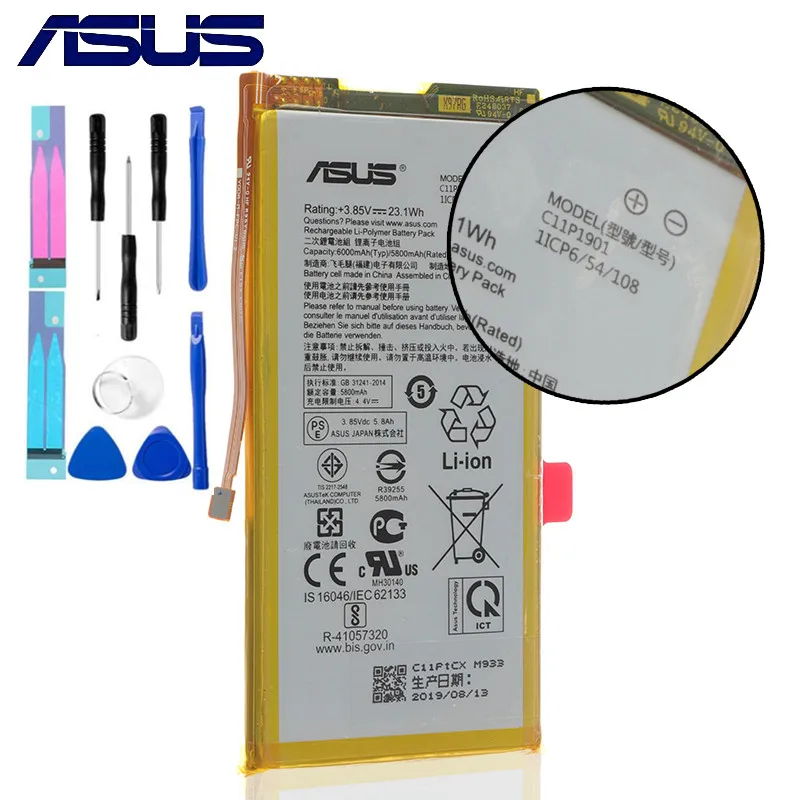 Оригинальный аккумулятор ASUS C11P1901 ZS660KL I001DB для телефона ROG 2 Game Phone 6000 мАч |