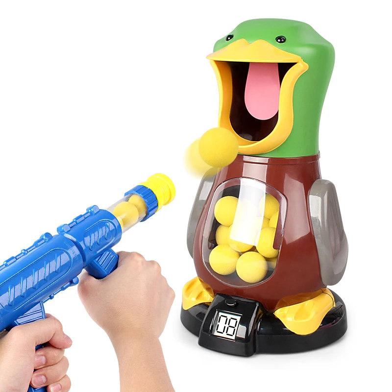 

Air Powered Safety Soft Bullet Gun Hit Me Hungry Shooting Duck Electronic Game Electronic Scoring Parent-child Interactive Game