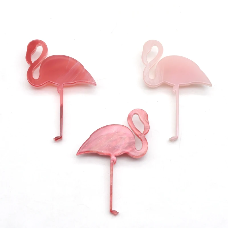 Брошь с красным Фламинго Женская акриловая брошь эмалью подарок | Украшения и