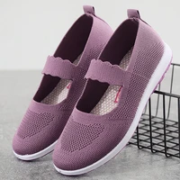 2021 new fashion summer fabric flat sneakers fashion non slip casual breathable loafers comfortable light colored womens shoes