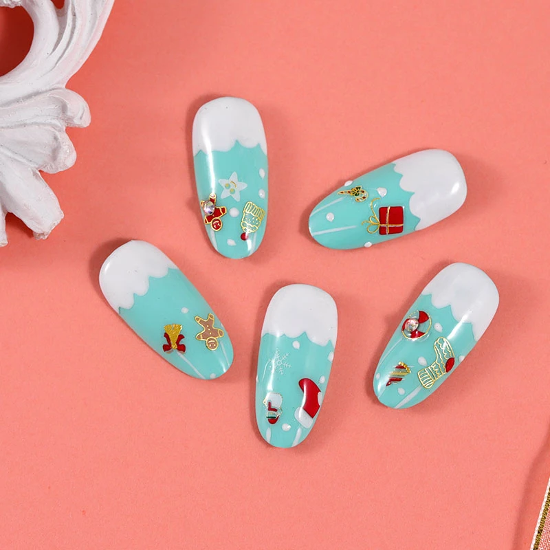 

3D Christmas Nail Stickers Decals Nail Wraps Adhesive Slider Manicure Decoration Tip Tool MH88