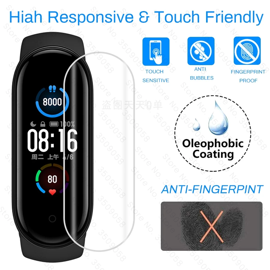 

Screen Protector for Xiaomi Mi Band 5 Film HD Soft TPU Protective Film for Xiaomi Miband 5 Band5 Safety Film,Not Tempered Glass