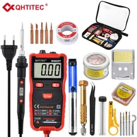 jcd electric soldering iron kit with digital multimeter 60w 220v adjustable temperature soldering station welding repair tools