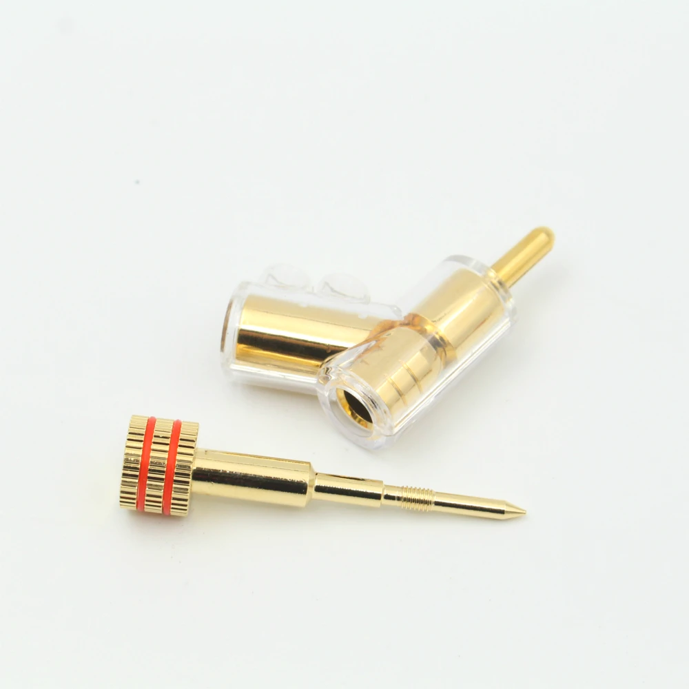 4 шт. аудио Динамик позолоченный штекер покрытого родием контрольные выводы