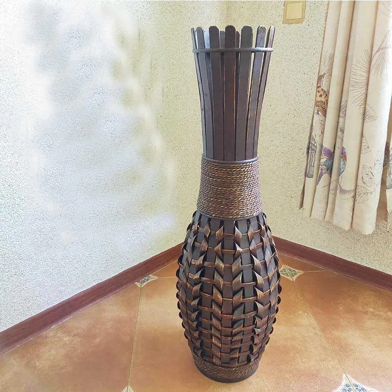 Напольная ваза для домашнего декора большая бамбуковая напольная украшение