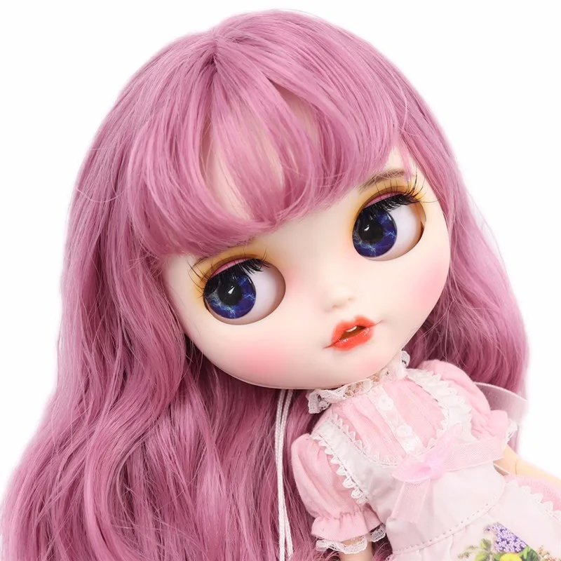 Кукла Blyth ICY DBS для серии № BL1063 темно розовые волосы открытый рот с зубцами резные