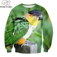 plstar cosmos beautiful animal sweatshirt love parrot 3d all over printed long sleeve pullover unisex casual streetwear yw 03