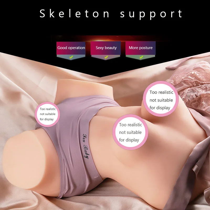 Новейшая мягкая большая грудь половина тела секс кукла Передняя выпуклая назад