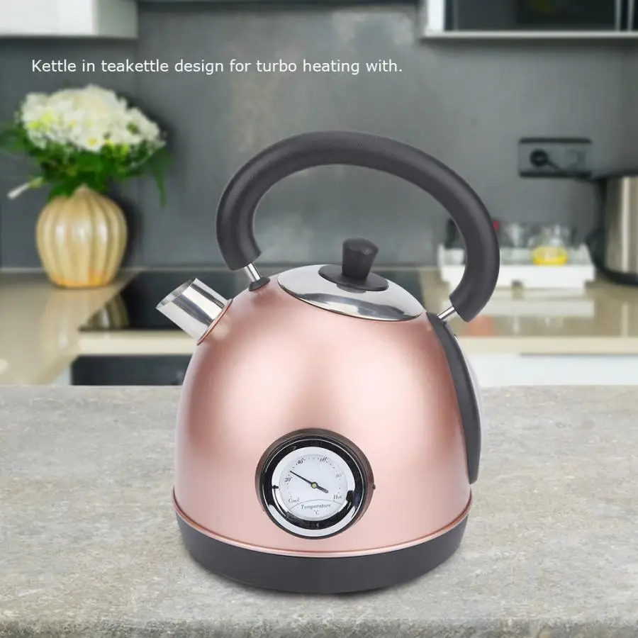 

Waterkoker 1800W Insulated Electric Kettle Stainless Steel Tea Maker Tea Kettle Temperature Display EU 220V Water Kettle