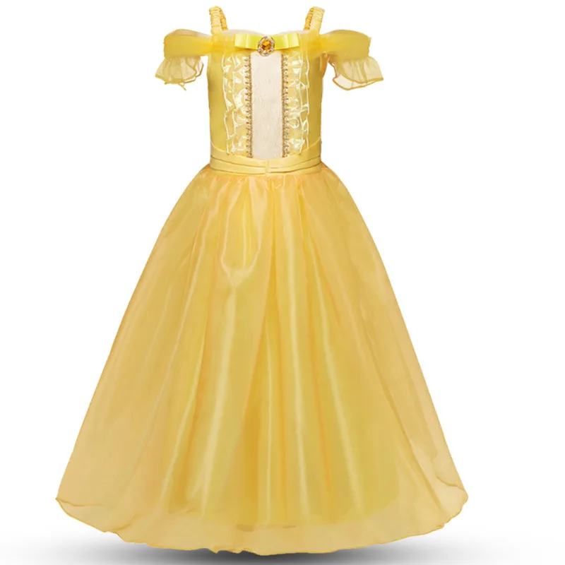 

Birthday Dress For 7 Year Girls' Clothing Princess Party Cosplay Snow Elsa Queen Halloween Vestidos Fancy Dress
