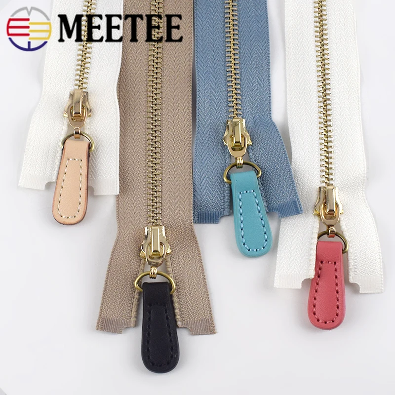 Meetee 10 шт. 1 4*4 см двухслойный воловья молния съемник слайдер замок головка DIY