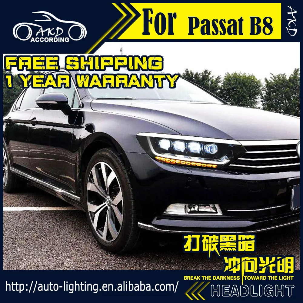 АКД автомобильный Стайлинг Головной фонарь для VW Passat B8 фары 2016-2019 Европейская