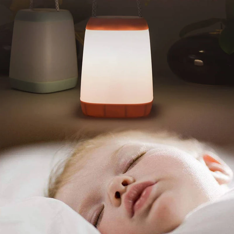 

Bedside Lamp 3 Lighting Modes Super Bright Portable Rechargeable LED Night Light Tent Lamp Gift for Kids Outdoor Decoration