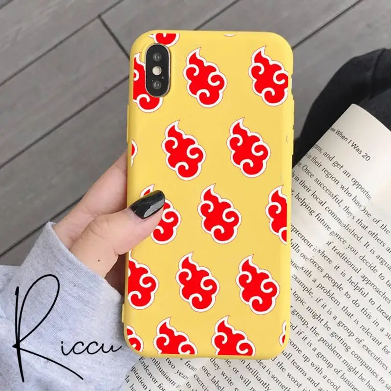 

Naruto Cloud Phone Case for iPhone 8 7 6 6S Plus X 5S SE 2020 XR 11 12 Pro mini pro XS MAX Candy yellow Silicone Cases