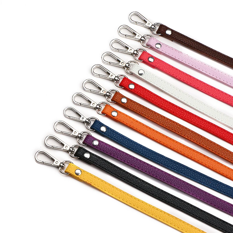 

60cm PU Leather Bag Handle Shoulder Strap Replacement Short Belt Handle Belt Women Handbag Purse Buckle Handle Bag Accessories