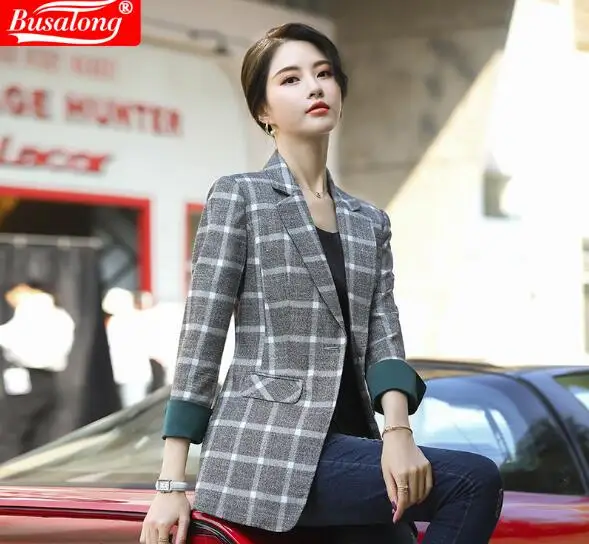 Женский двубортный Блейзер розовый деловой пиджак для офиса весна-лето 2020 |