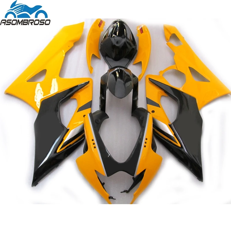 

High quality motorcycle kits 2005 2006 Injection Fairing kit for SUZUKI GSXR 1000 yellow black gsxr1000 K5 k6 fairings CM65
