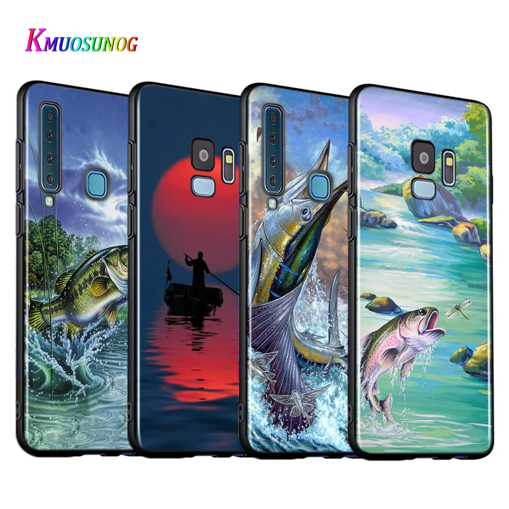 Bass Fishing Lake Sunset Silicone Cover For Samsung Galaxy A9 A8 A7 A6 A6S A8S Plus A5 A3 Star 2018 2017 2016 Phone Case