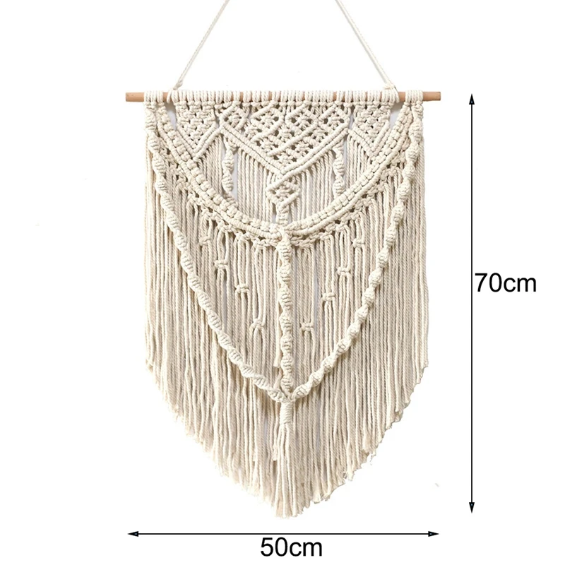 Макраме настенный подвесной гобелен Декор Бохо шикарный хлопчатобумажный