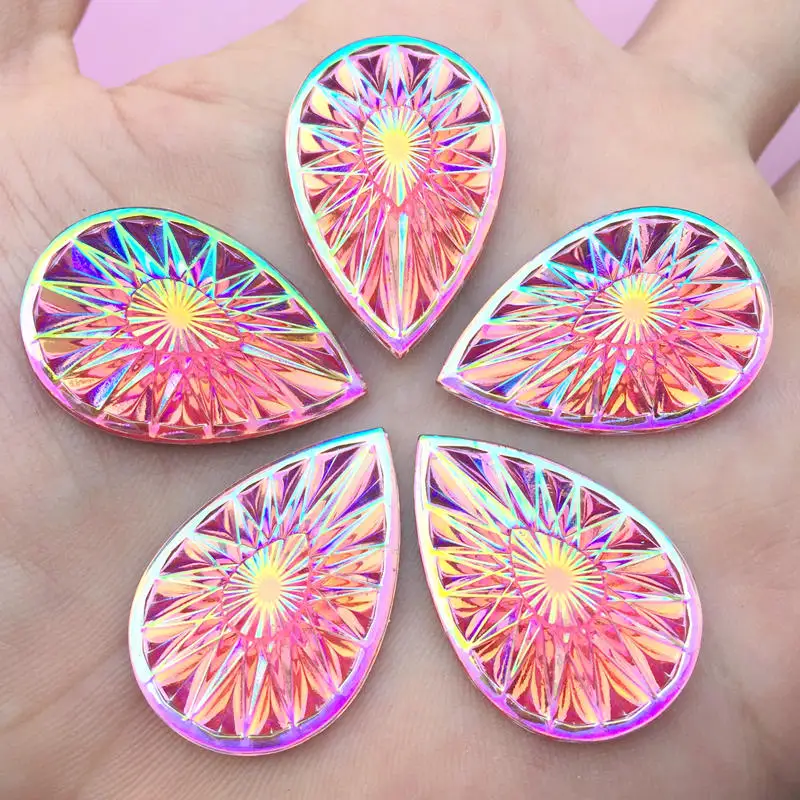 20*30 мм Bling AB Смола горный хрусталь капля воды Flatback Камень Кабошон DIY Свадебные