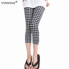 Женские Капри с принтом VISNXGI, леггинсы с завышенной талией и цветочным камуфляжным узором, брюки из полиэстера для фитнеса