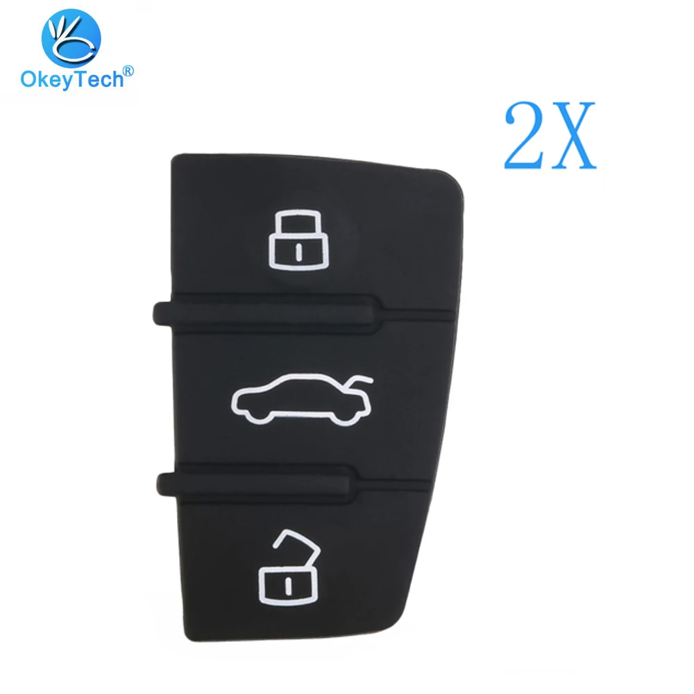 OkeyTech 3 кнопки Замена Ремонт кожа откидной складной Автомобильный ключ оболочка